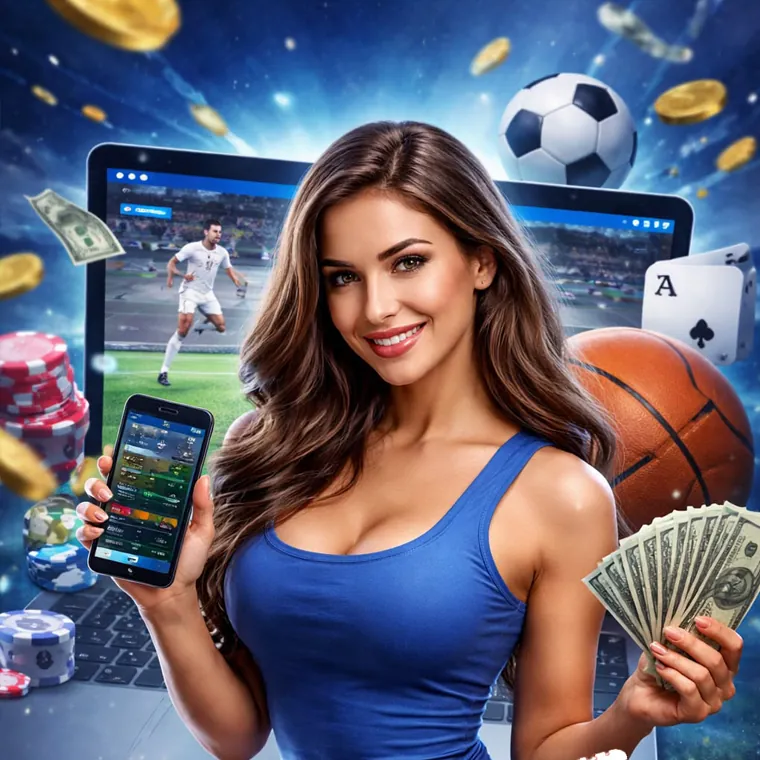 Online Baccarat dealer managing betting chips and cards on a table game